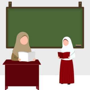 illustration-muslim-teacher-teaching-class_631760-70