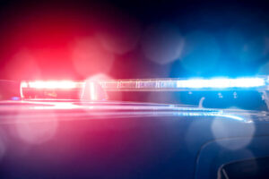 Police red and blue lights
